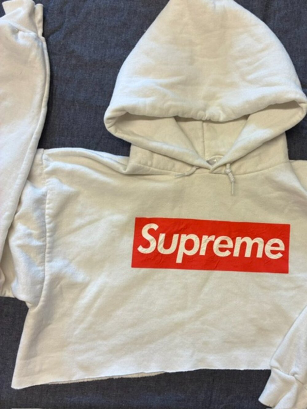 Supreme Cropped Hoodie M